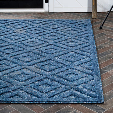Portmany Neutral Diamond Trellis Indoor/outdoor Area Rug